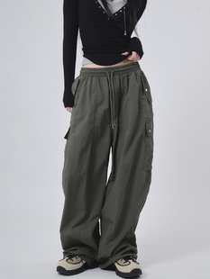 wide banding pants 韩代Raucohouse 长裤 cargo 口袋工装 Bread