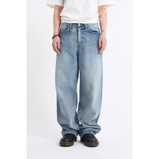 Raucohouse韩代 Milk Semi-Wide Denim Pants 水洗宽松牛仔裤女