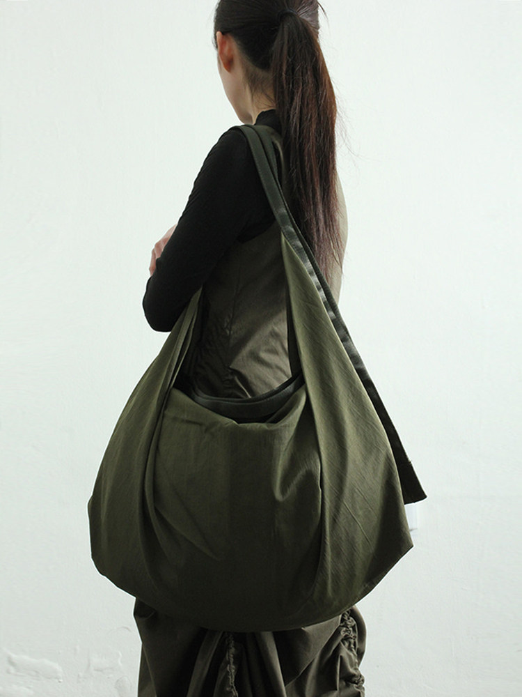 韩国代购23 nylon basket bag 尼龙布单肩挎包大容量休闲百搭文艺