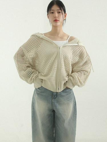 localmansion韩代针织网眼帽衫