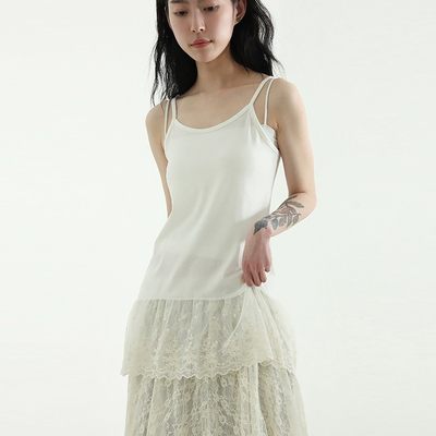 Localmansion韩代花边吊带背心