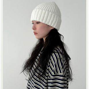 snow golgi beanie 竖纹针织冷帽筒帽 韩国代购 设计师款 25F