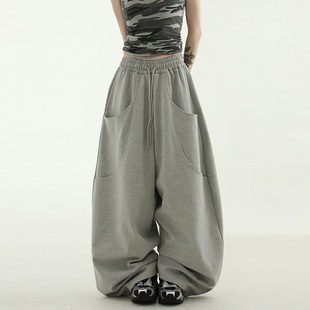韩代25 double pocket cotton balloon banding pants (unisex)裤