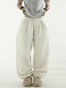 韩代23F/W fleece wide jogger banding pants (unisex) 摇粒绒裤