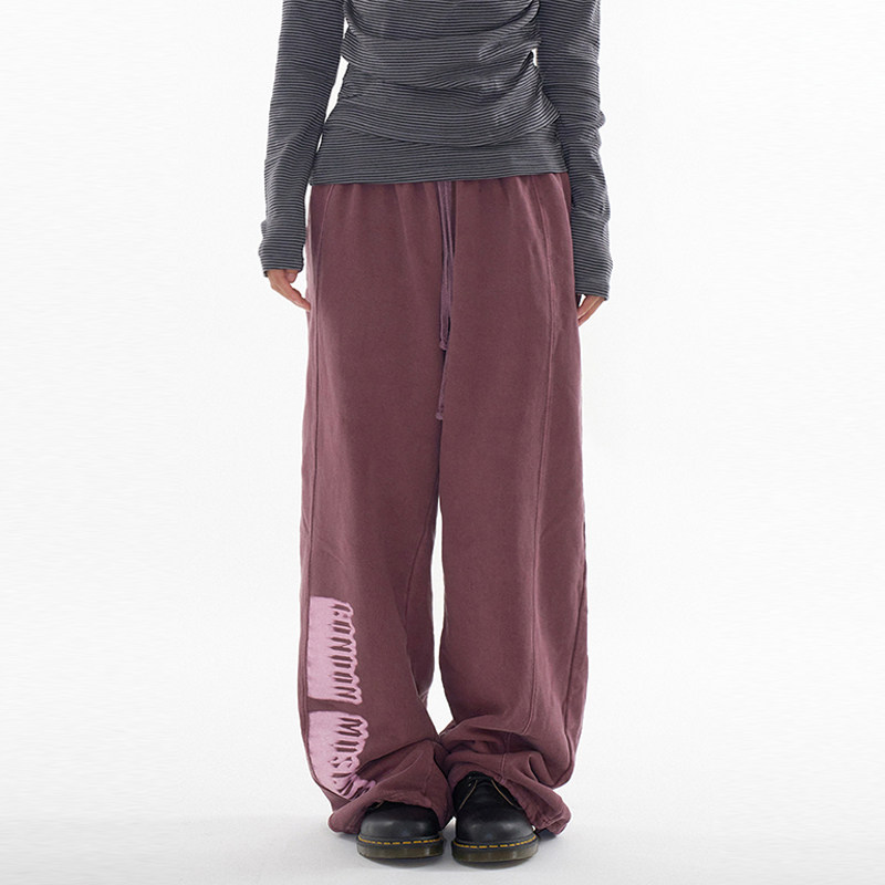 韩代Raucohouse字母抽绳宽松卫裤