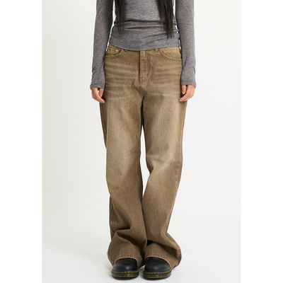 韩代Raucohouse水洗微喇叭裤