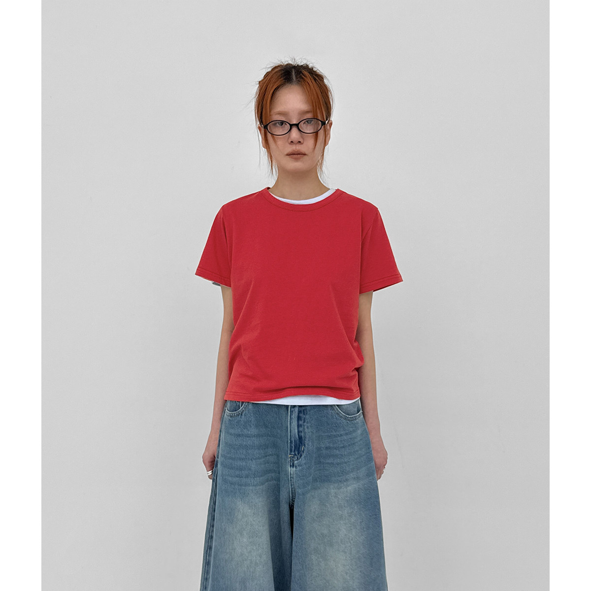 韩国代购26 Lemen Color Basic Round Short Sleeve Tee 短袖T恤