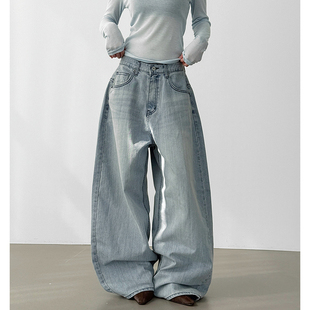 back pocket 宽松水洗牛仔裤 26A jean washed 韩国代购 natural