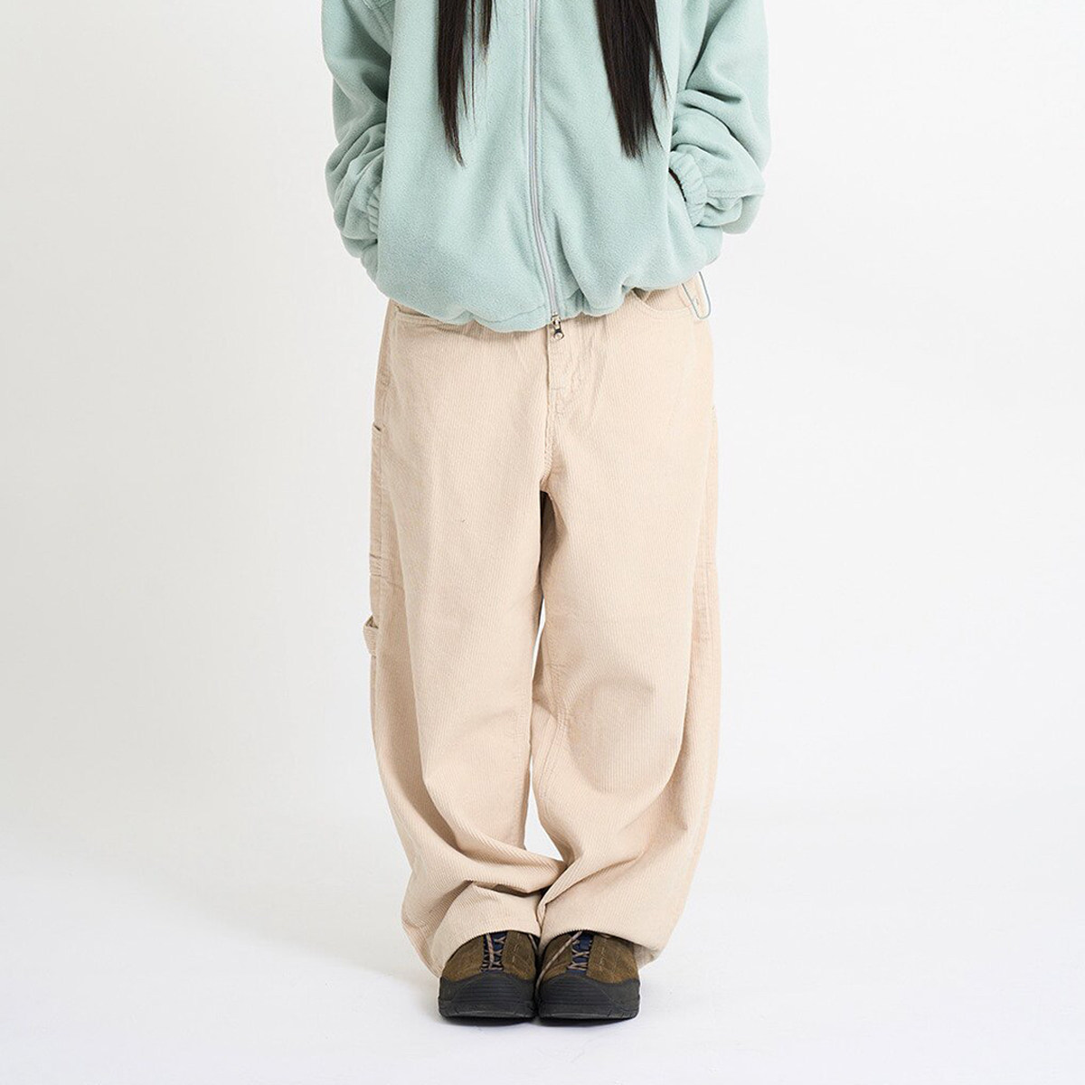 韩代Raucohouse CrownCorduroy Wide Cargo Pants 宽松工装长裤