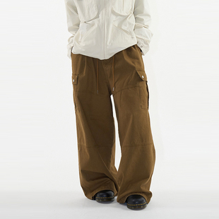 cargo washed pants 松紧腰工装 宽松 韩代Raucohouse 长裤 Haren