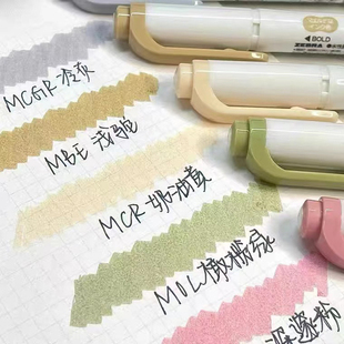 新色现货 日本ZEBRA斑马荧光笔双头粗细淡色标记笔彩色记号笔WKT7
