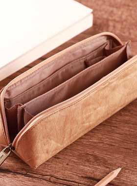 日本KOKUYO国誉 男女学生文具铅笔盒大容量SSORT复古风杜邦纸笔袋