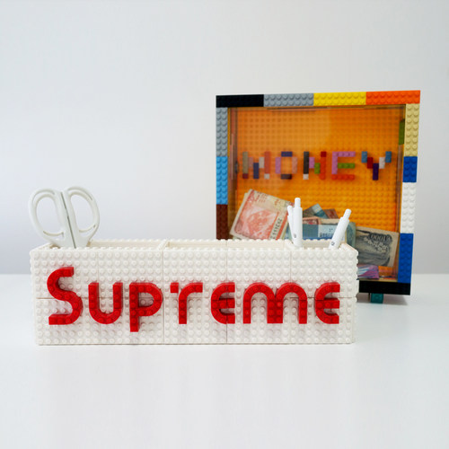 ins积木笔筒收纳礼物桌面装饰