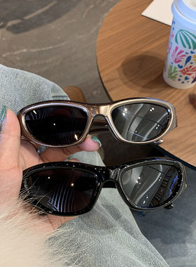黑色墨镜女欧美辣妹出街千禧Y2K韩版骑行遮阳复古高级感太阳镜男