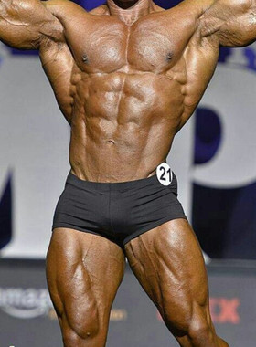 IFBB古典健美健体比赛裤三角平角弹力黑色珠光专业健身先生赛裤