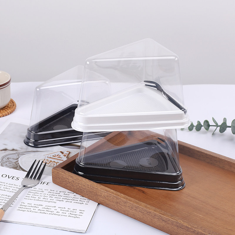 三角形黑森林蛋糕盒烘焙西点慕斯巧克力切块蛋糕包装盒包邮100个