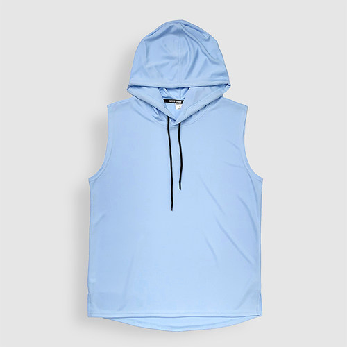 篮球连帽训练服无袖背心男
