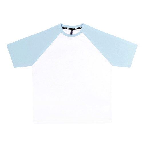 美式复古撞色插肩速干短袖t恤