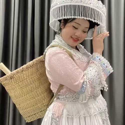 竹编小背篓儿童纯手工竹制品家用背兜竹背篓买菜竹篓采茶舞蹈道具 - 封面