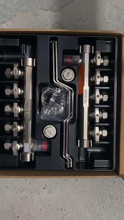 伟星地暖采暖一体锻造黄铜英文版分水器mb001地热家庭分水器