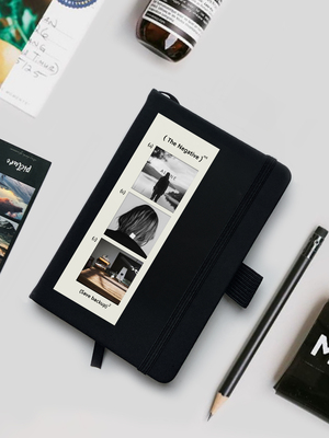 源本生活亲肤皮质小A6贴纸笔记本