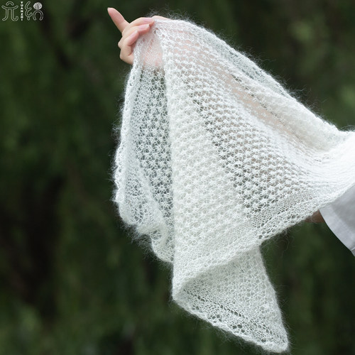 元织披肩材料包真丝马海毛