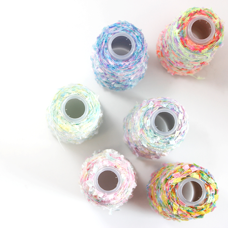 元织缀 手工DIY彩色段染牙刷线特色手混线钩织配线毛线手作花式纱,服饰配件/皮带/帽子/围巾,毛线,淘宝优惠券,粉丝福利购,淘宝优惠卷