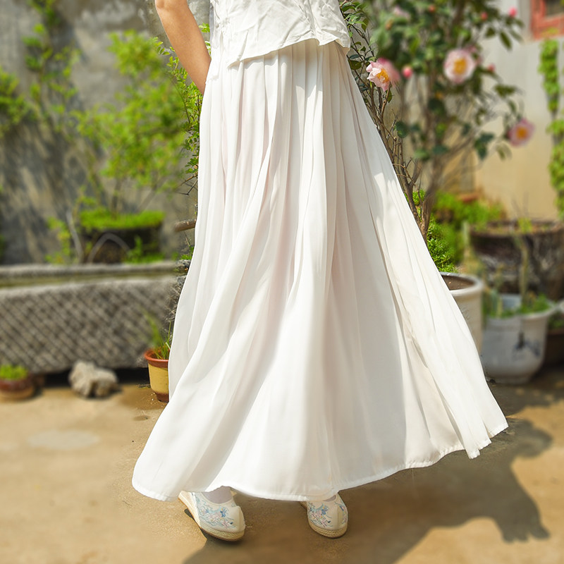 汉服女马面裙裙衬里衬裙内搭打底防透半身裙夏飘逸超仙雪纺舒服裙