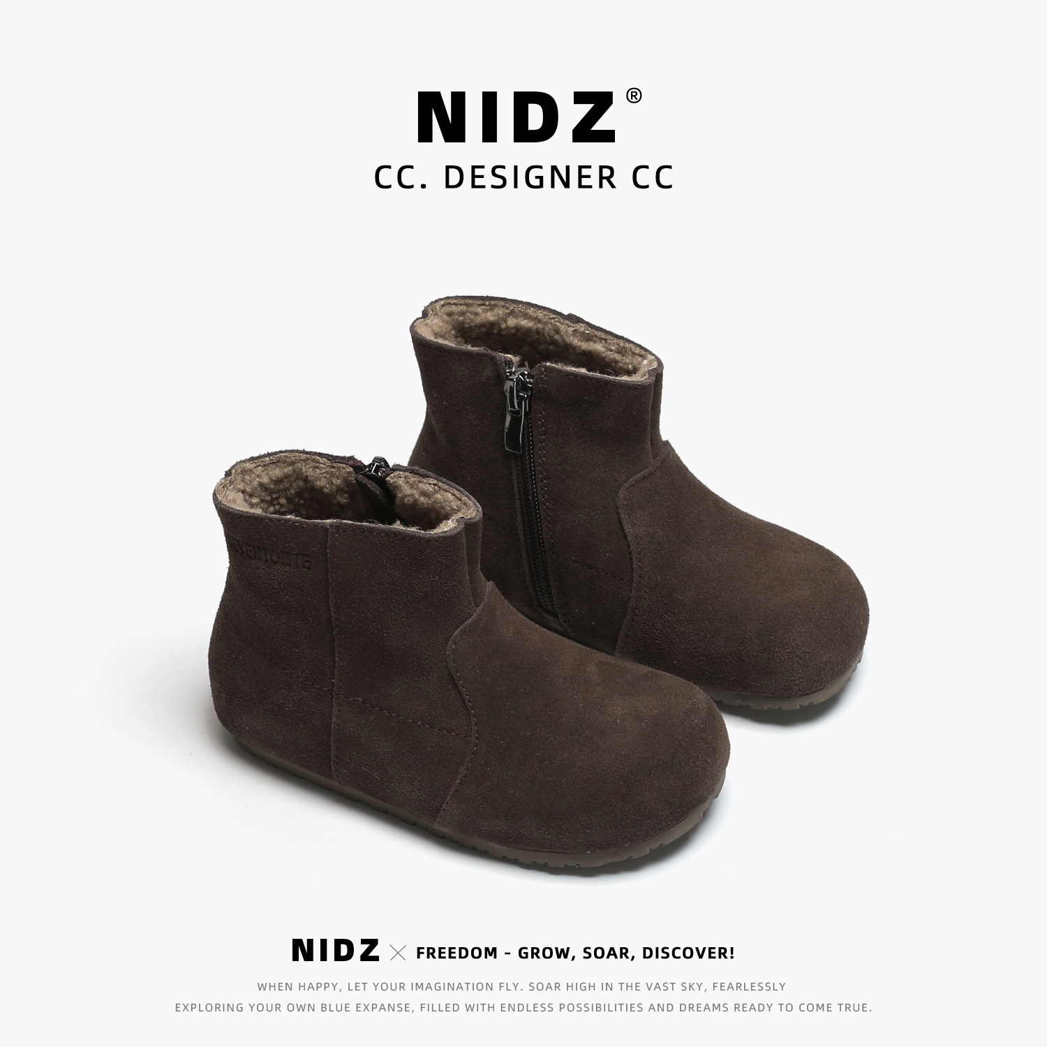 NIDZ童鞋女童靴子冬季新款儿童加绒棉靴小女孩保暖勃肯鞋小童棉鞋,童鞋/婴儿鞋/亲子鞋,棉靴,淘宝优惠券,粉丝福利购,淘宝优惠卷