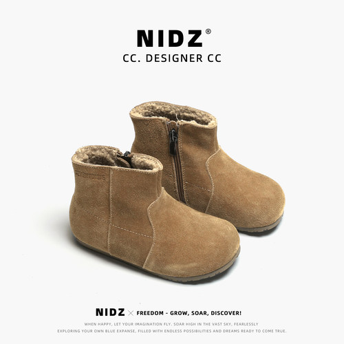 NIDZ自制韩风冬季新款小皮靴
