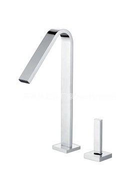 电镀双孔 单把两件套脸盆黄铜全铜350高台上盆分体龙头30392实拍