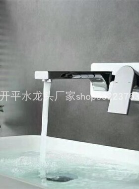方形入墙式黄铜暗装预埋盒单把入墙龙头墙出龙头台盆30229实拍