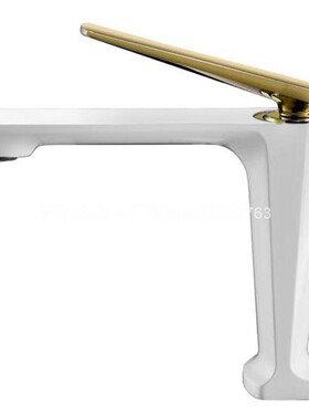 面盆白+锆金龙头台下盆冷热龙头台下盆单孔单把酒店龙头30399实拍