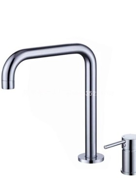 电镀双孔 单把两件套分体七字管面盆全铜台下盆冷热龙头30171实拍