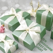 绿色系礼物包装 纸大尺寸高级感礼盒丝带材料套装 情人节生日礼品纸