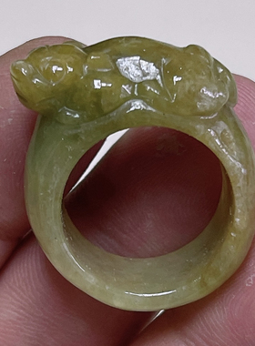 天光墟天然翡翠a货戒指天然玉石男女同款扳指指环