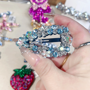 施华异形爱心拜拜夹