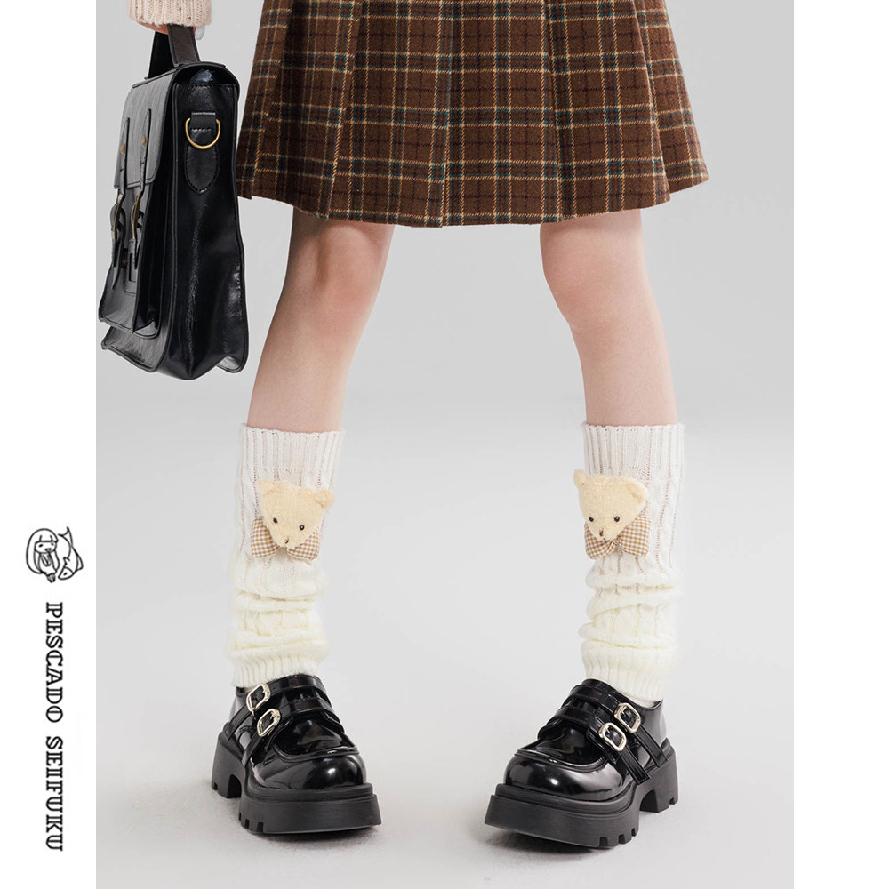 咸鱼衣橱 小熊袜套堆堆袜女春秋2025新款配小个子中筒袜百搭袜子,女士内衣/男士内衣/家居服,中筒袜,淘宝优惠券,粉丝福利购,淘宝优惠卷