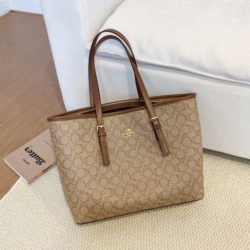 复古大容量包包2025新款老花百搭托特包高级感轻奢时尚单肩通勤包