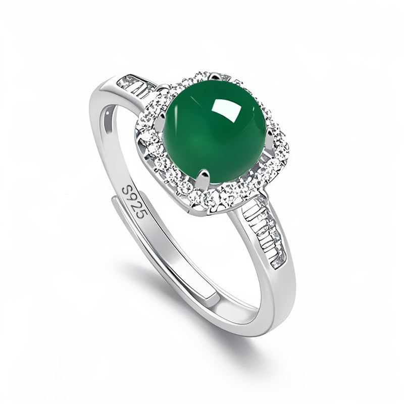 新款s925纯银戒指空托绿松石戒托