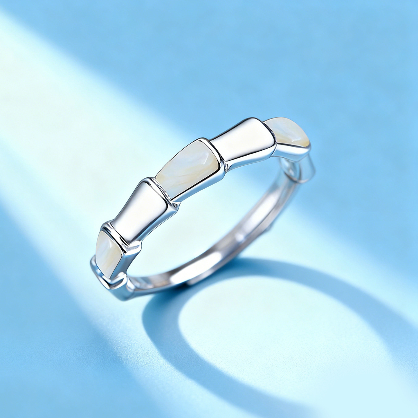 S925银戒指空托diy镶嵌绿松石