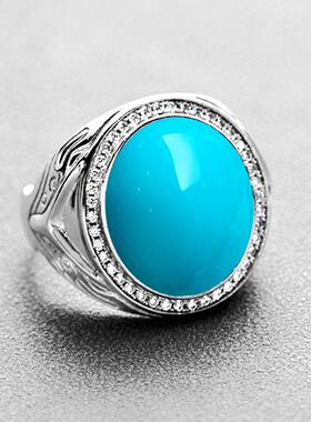 S925纯银戒指空托手工镶嵌