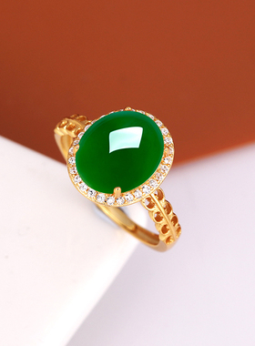 S925银戒指空托diy镶嵌戒托