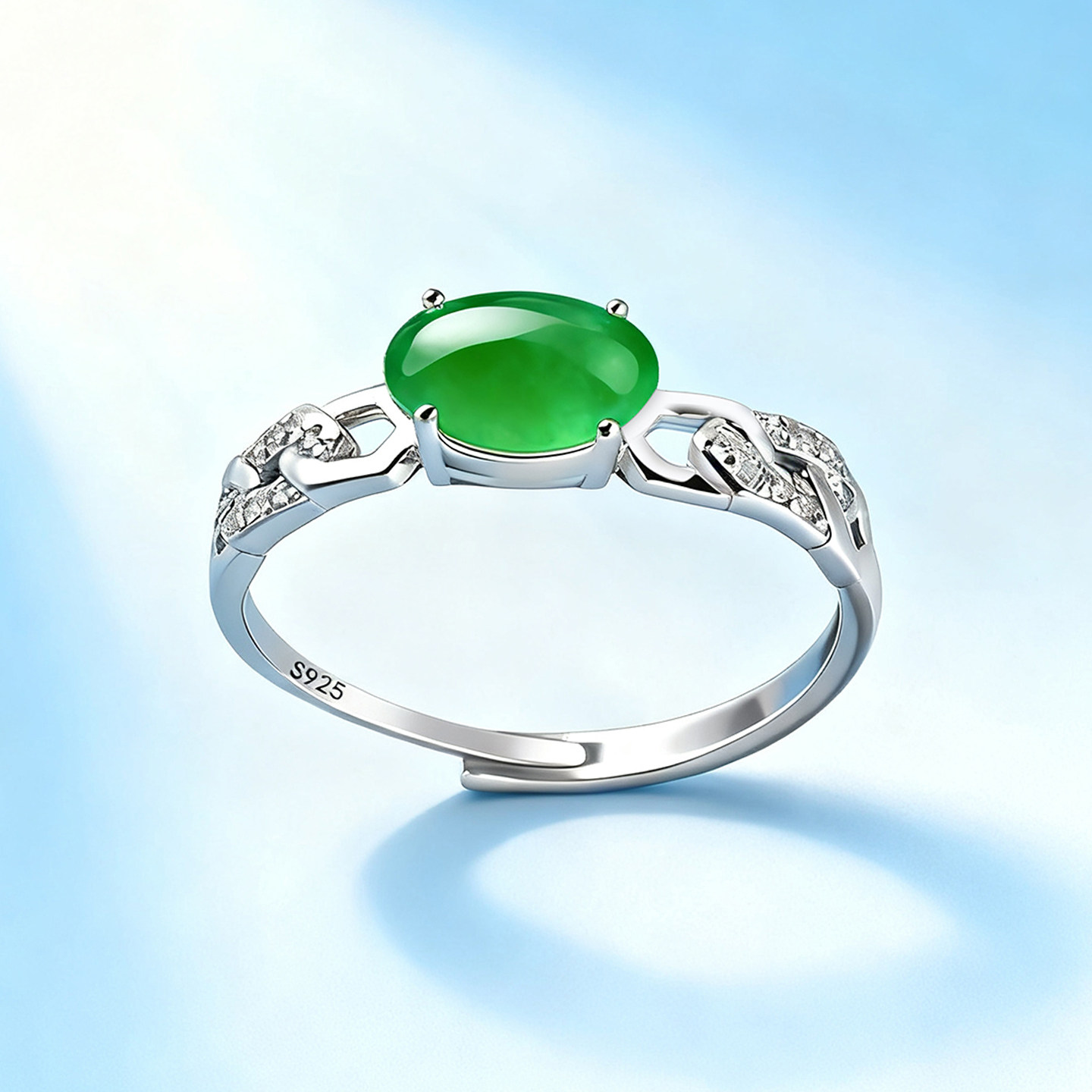 S925纯银戒指空托指环女diy戒托