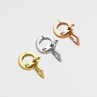 扣吊坠扣空托S925纯银珍珠项链手链连接扣锁扣双开扣diy配件