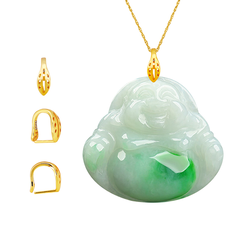 S925银吊坠扣DIY银配件佛公扣头