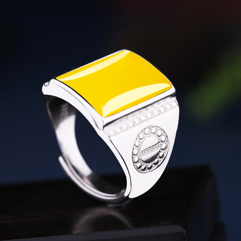 戒指空托镶嵌绿松石封底12*15