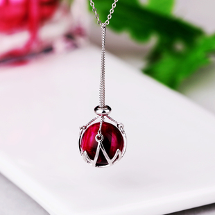 S925纯银吊坠空托镶嵌蜜蜡珍珠琥珀绿松石吊坠托14 15 16圆珠空托