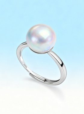 diy戒指空托925纯银蜜蜡琥珀珍珠