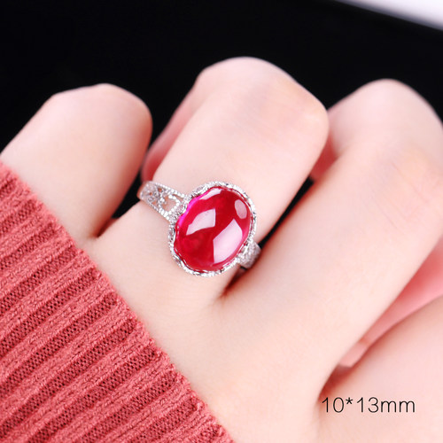 铂银满楼S925纯银diy戒托女日韩